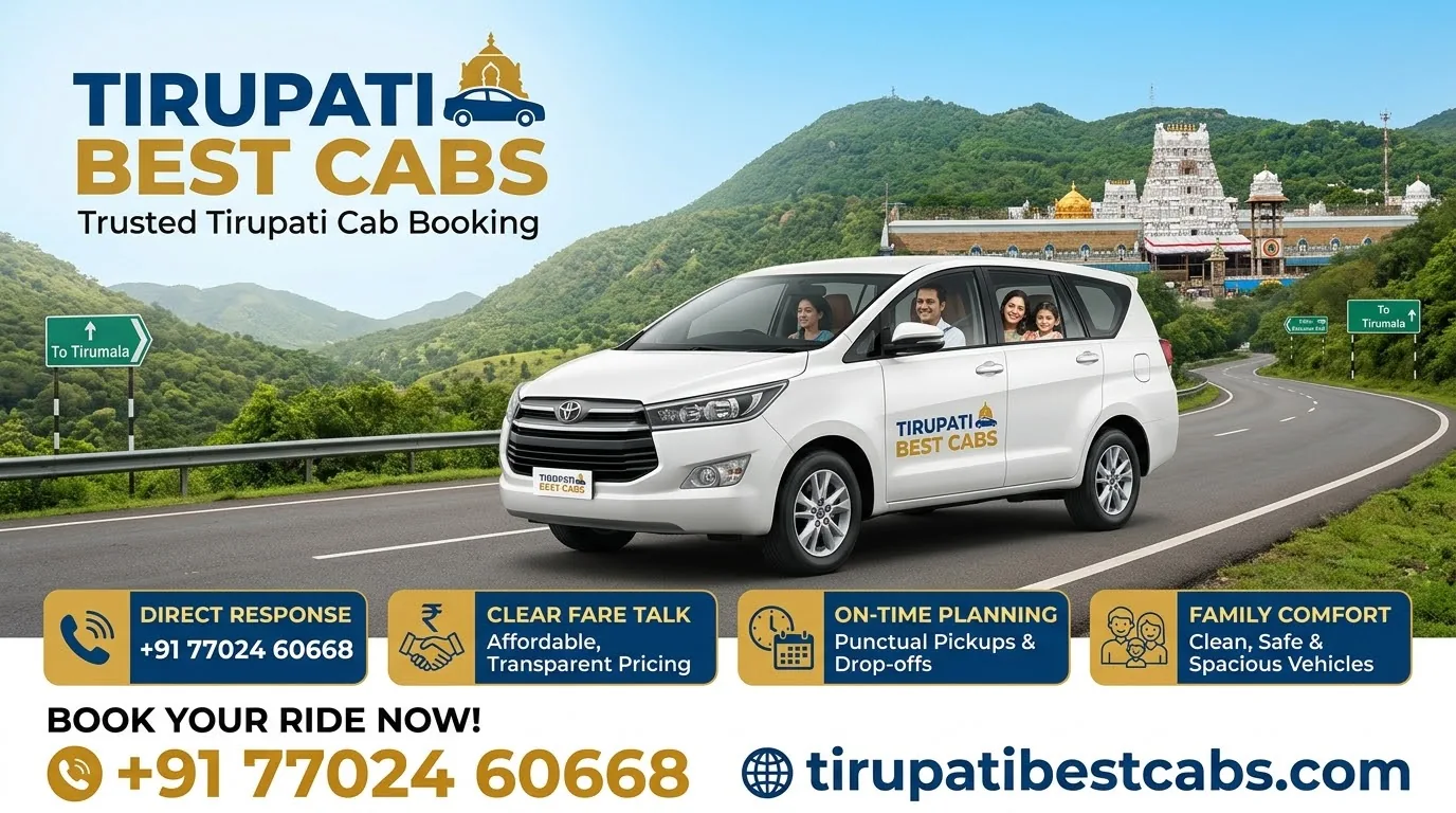 Trusted Tirupati Cab Booking banner 202607291010.jpeg | Cab in Tirupati, Tirupati cabs, Tirupati taxi service